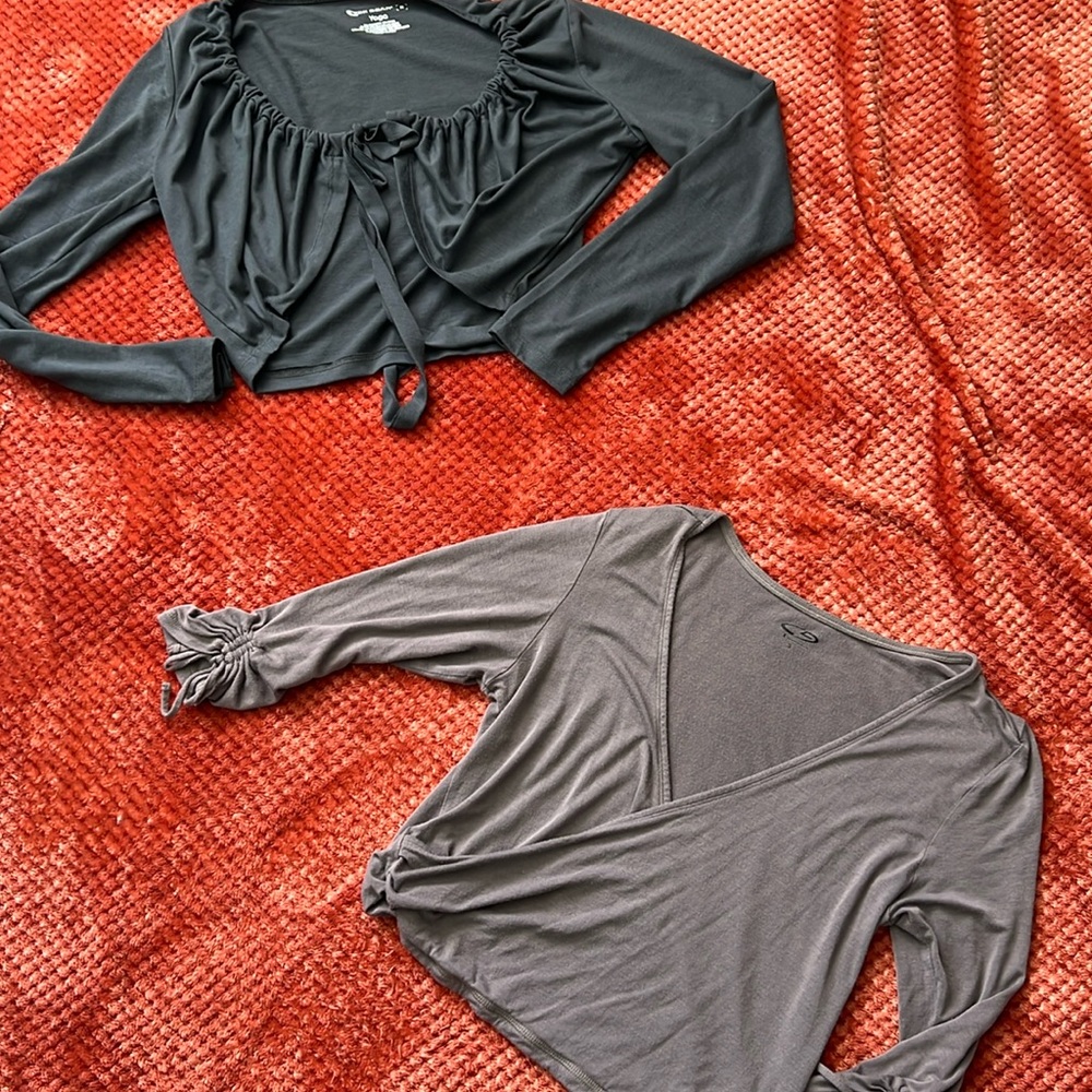 Two early 2000’s yoga shrugs M/S